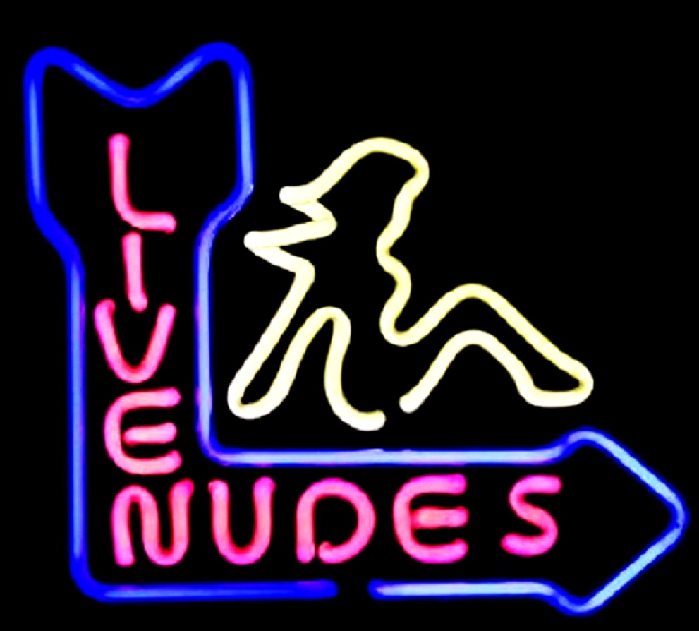 Live Nudes Arrow Neon Sign